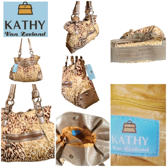 COPY - KATY VAN ZEELAND JUNGLE PRINT PURSE NWT - Picture 2 of 9